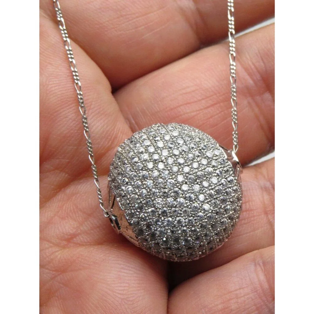 *925 Sterling Silver Diamond Pendant Necklace